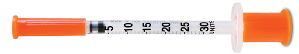 0,3 ml Spritze mit 30 Einheiten