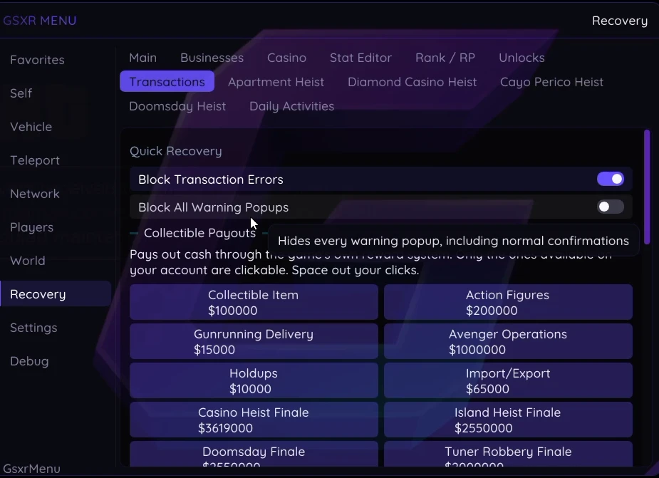 GsxrMenu [GTA]