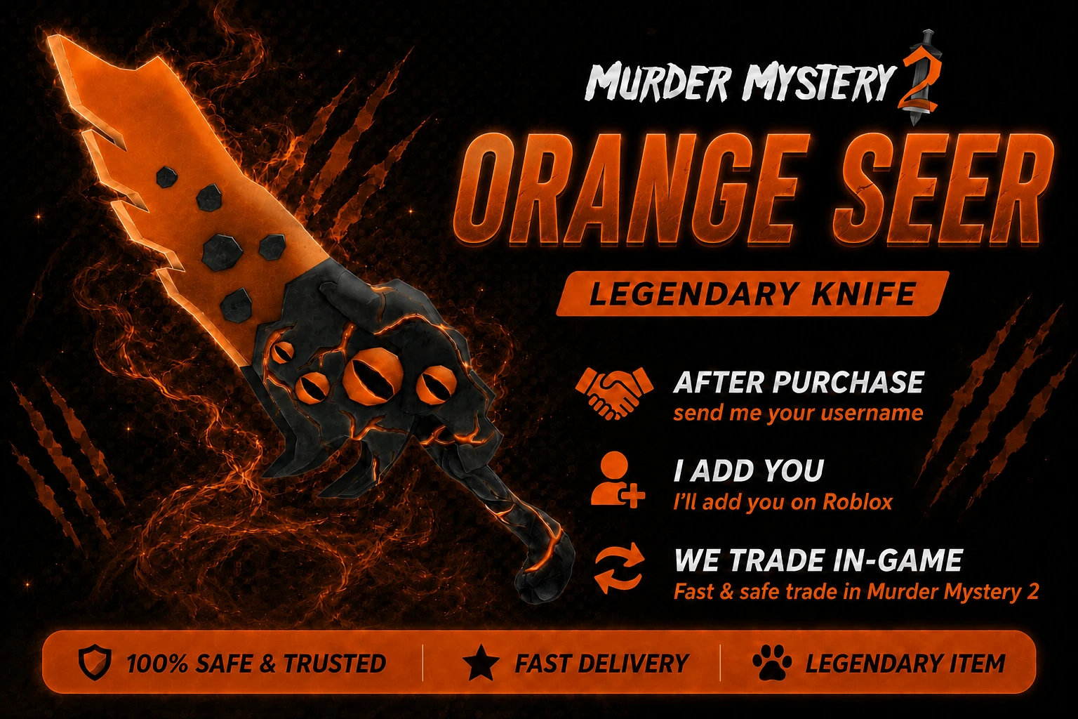 Orange Seer Knife