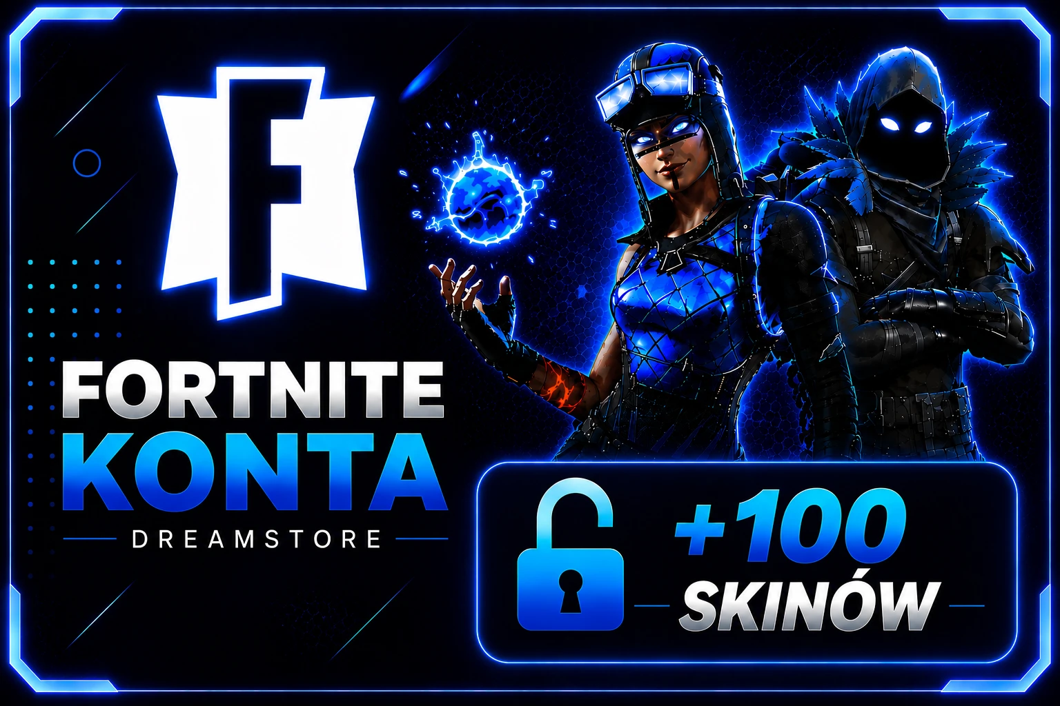 FORTNITE NFA 100-200 SKINÓW