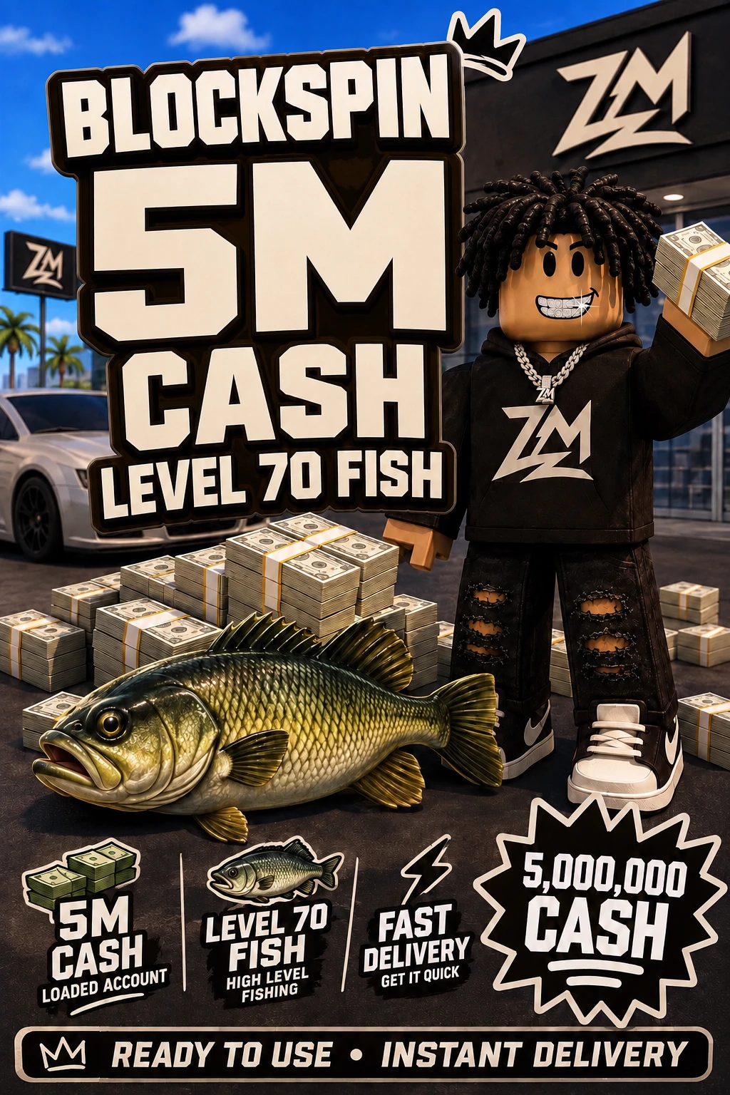 BlockSpin 7m-8m level 70 fish