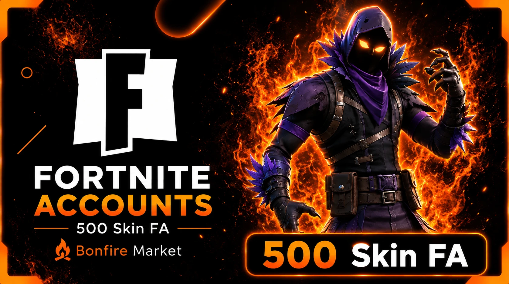 500-600 Skins Fortnite Fa Account