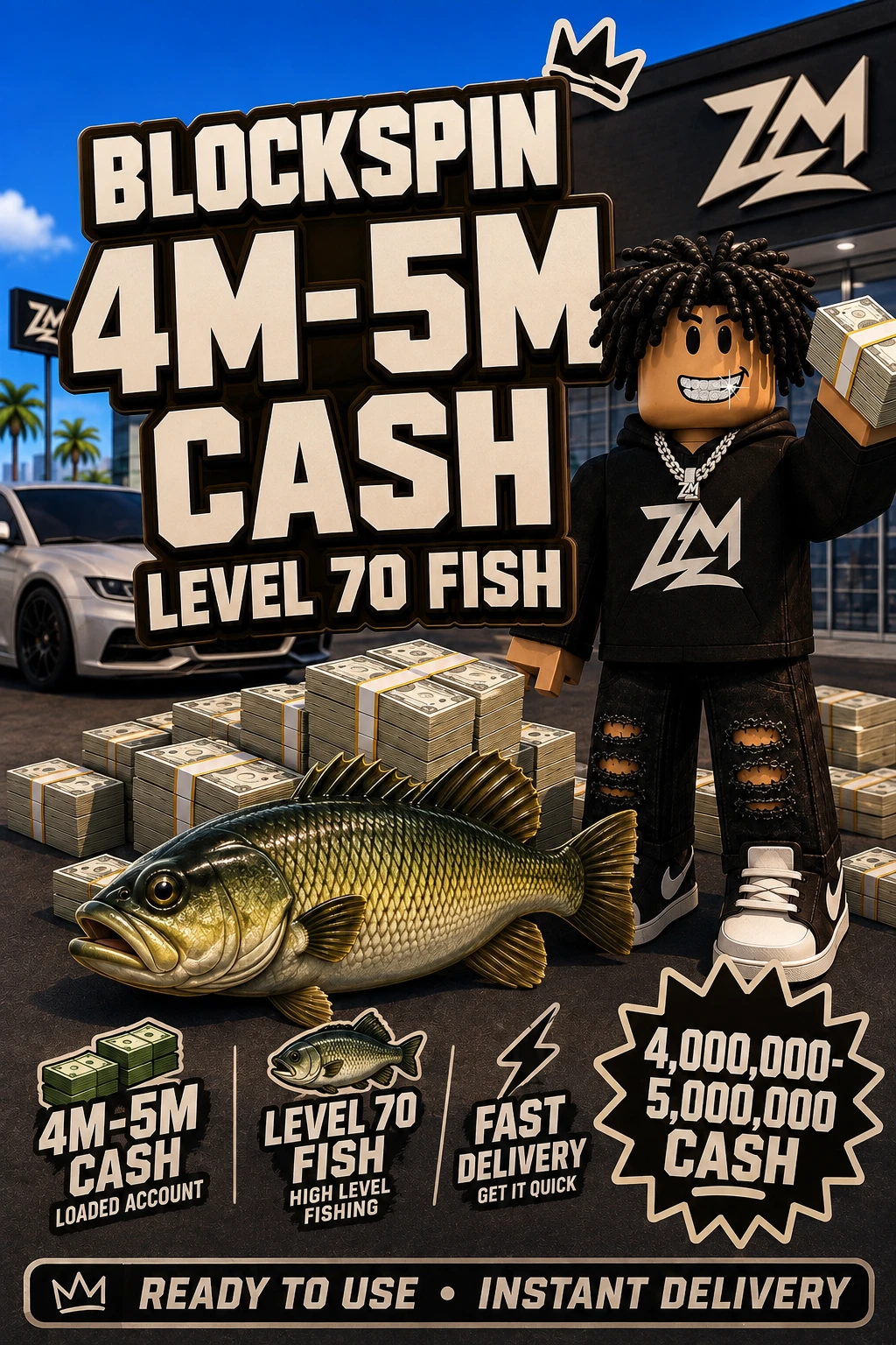 BlockSpin 9m-10m  level 70 fish