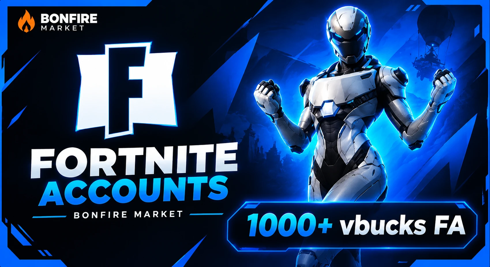 1000-2000 VBucks Fortnite Fa Account