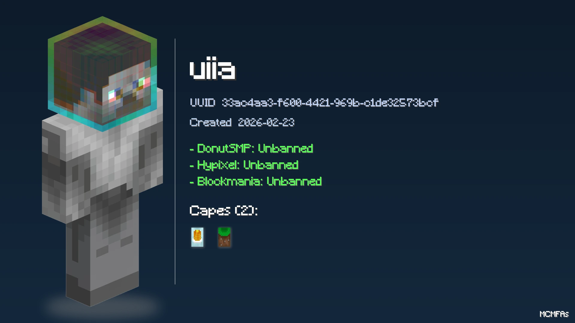 uiia | Minecraft Nice Name