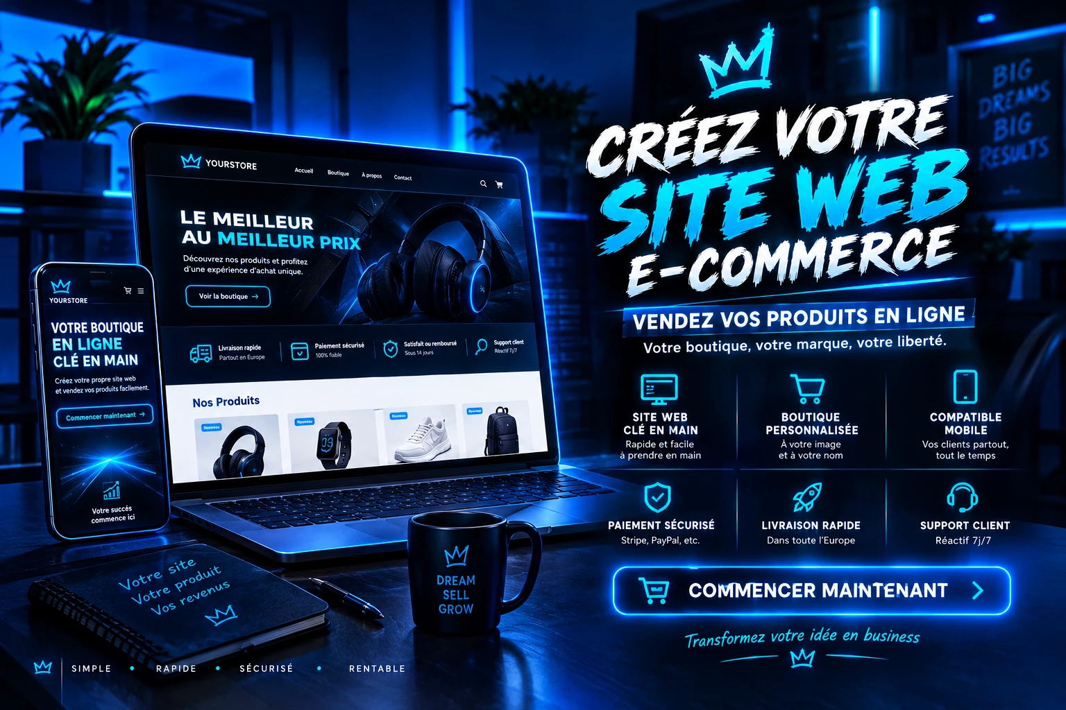 crée Site e-commerce