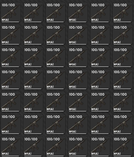 Row Of God M4's