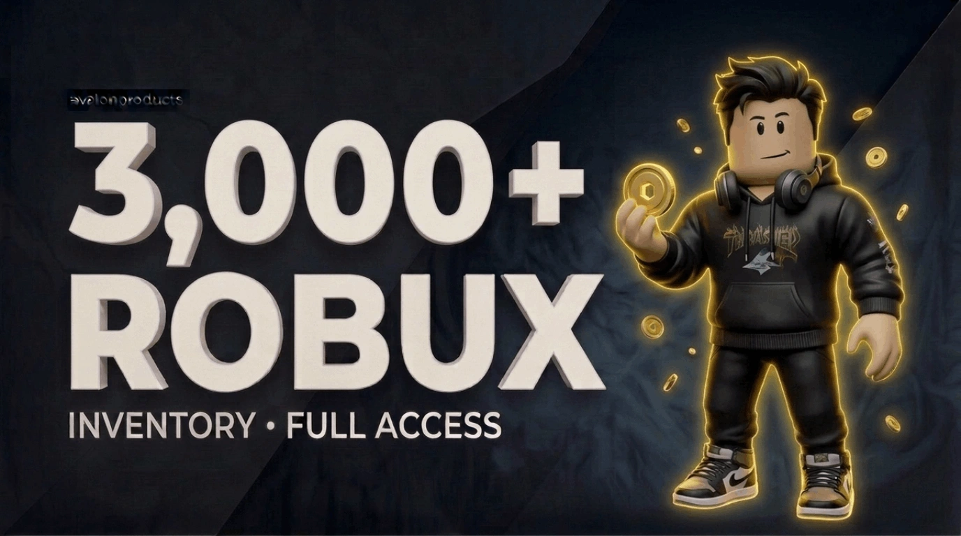 Roblox 3000+ Robux Inventory Account