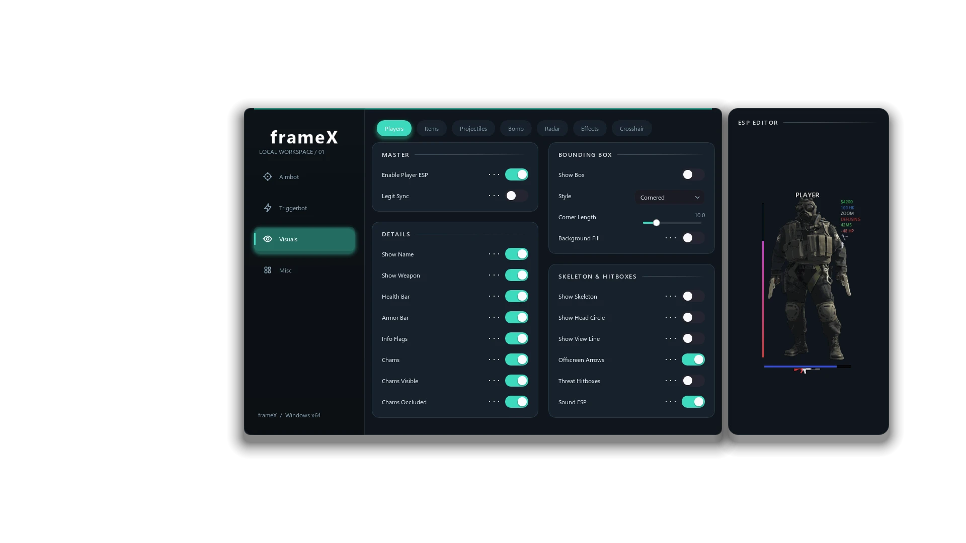 frameX CS2 Cheese