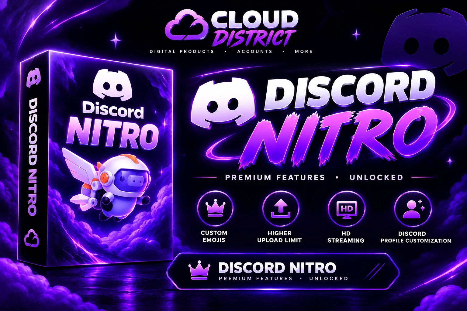 Discuared Discord Nitro - Cloud District Shop