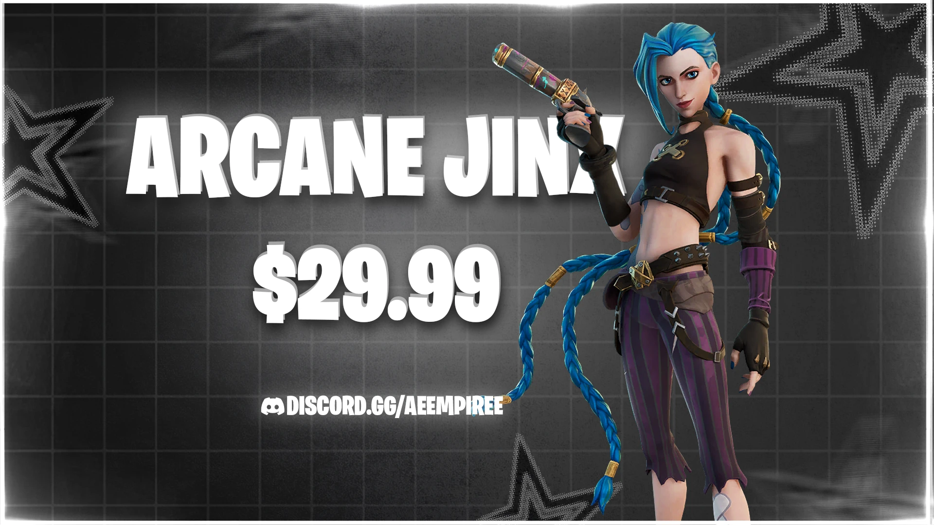 ARCANE JINX FA FORTNITE ACCOUNT