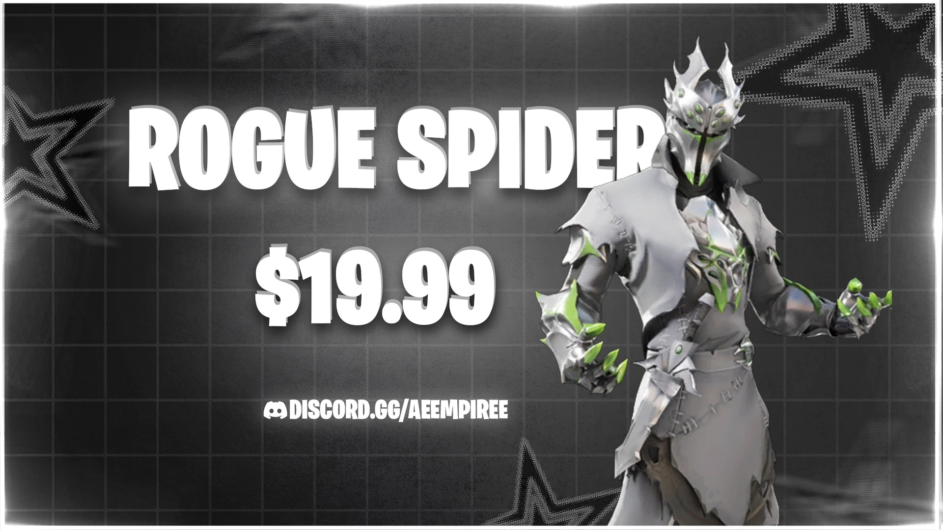 ROGUE SPIDER KNIGHT FA FORTNITE ACCOUNT