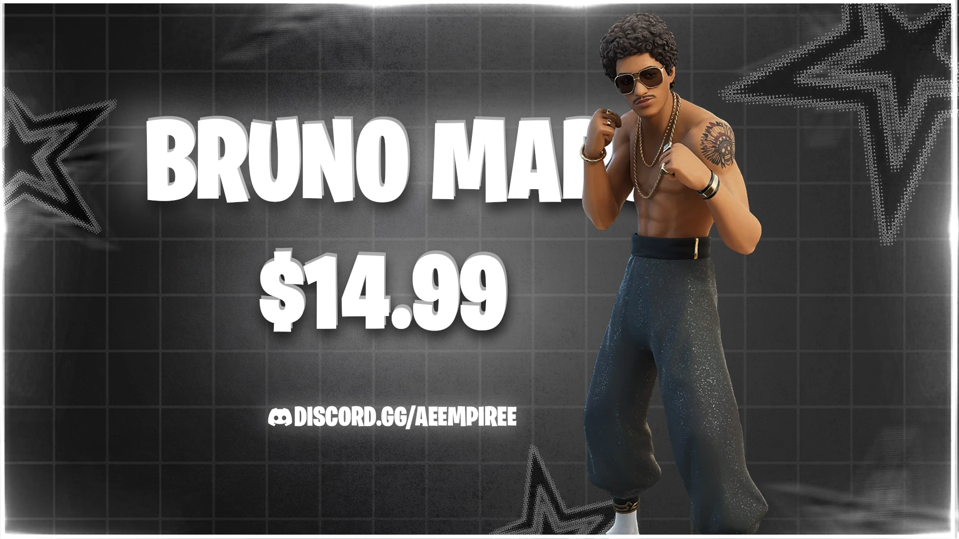BRUNO MARS FA FORTNITE ACCOUNT