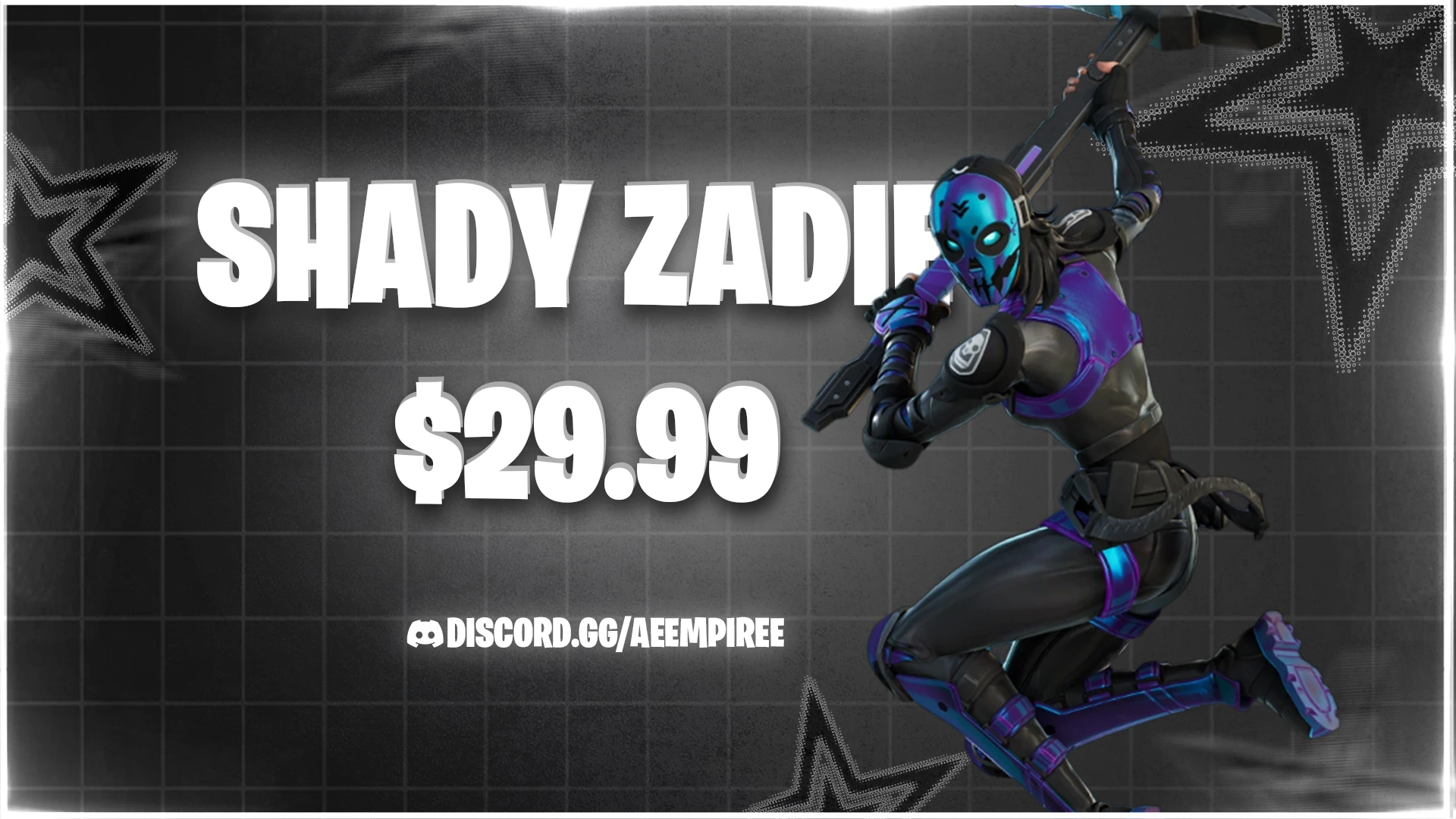 SHADY ZADIE FA FORTNITE ACCOUNT
