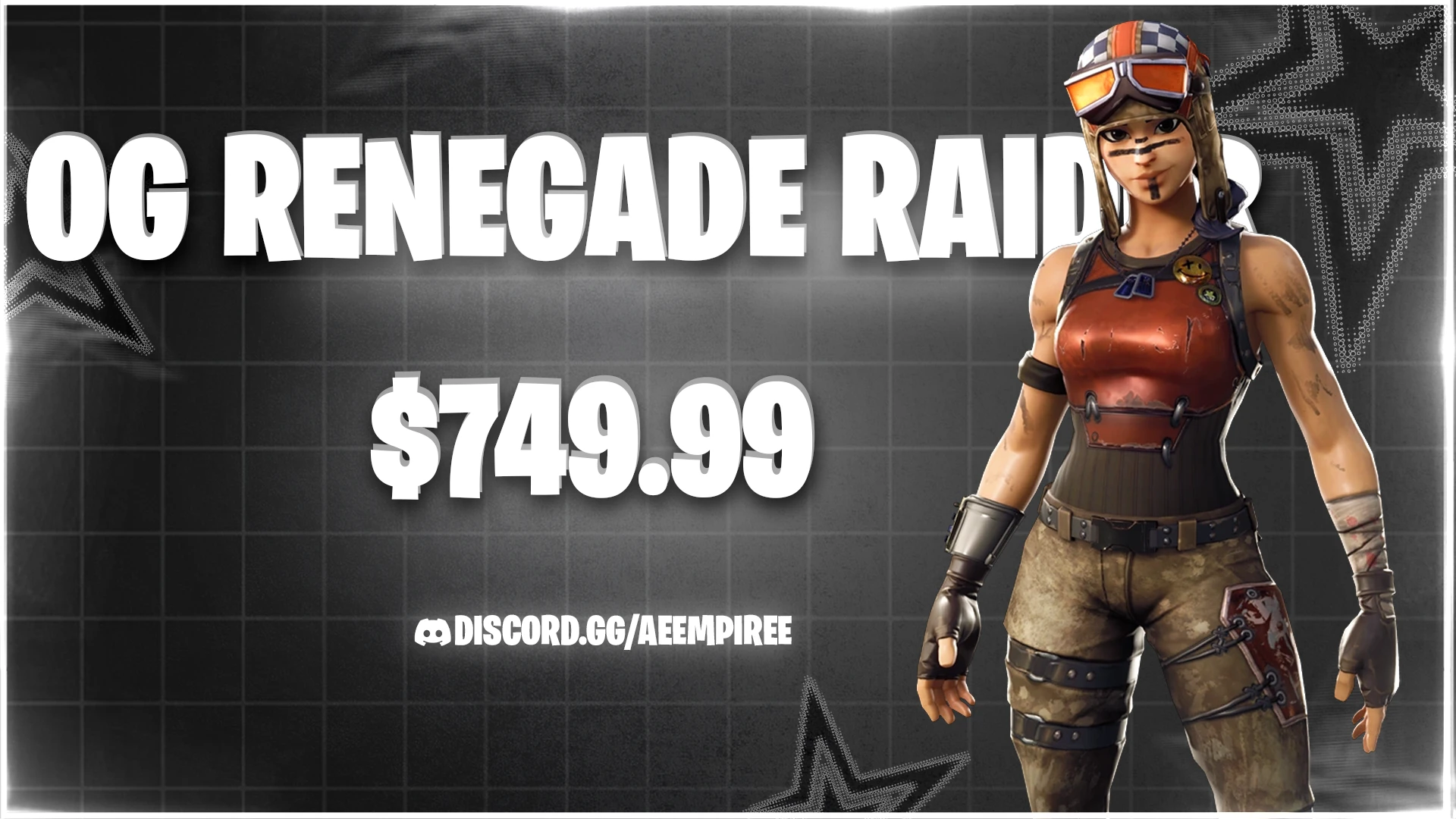 OG RENEGADE RAIDER FA FORTNITE ACCOUNT