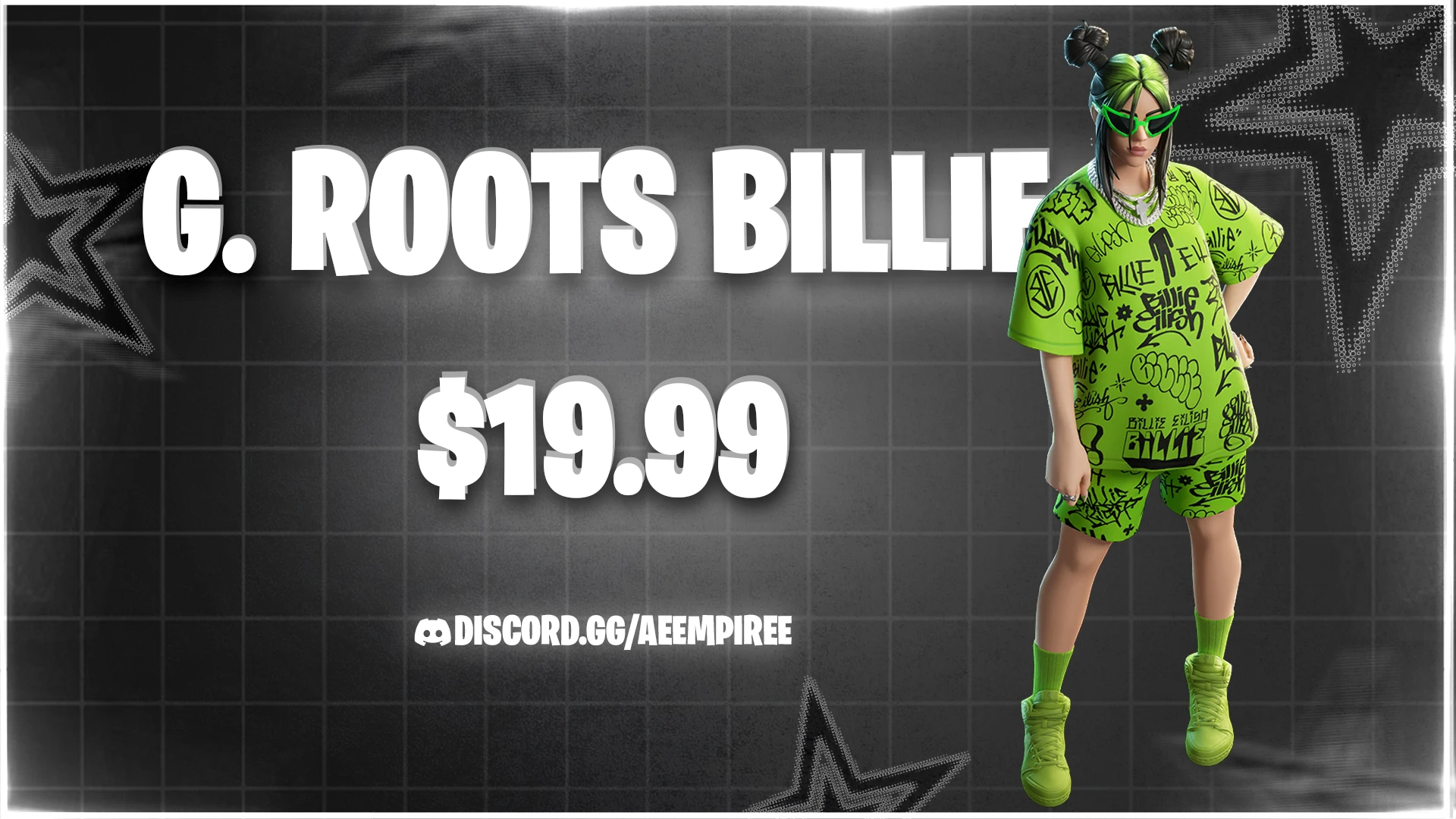GREEN ROOTS BILLIE  FA FORTNITE ACCOUNT