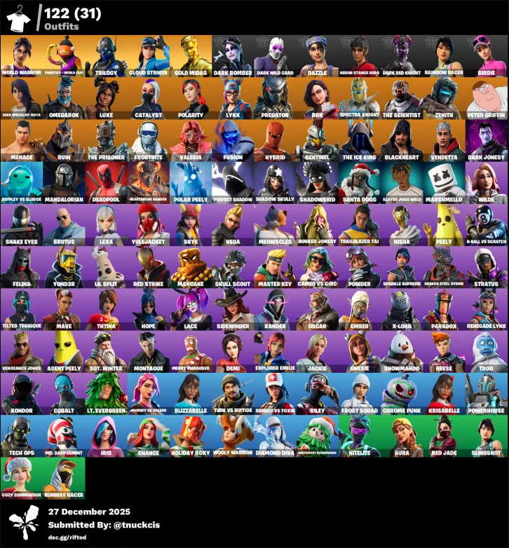122 Skin, 850VB, World Warrior, Fishstick World Cup