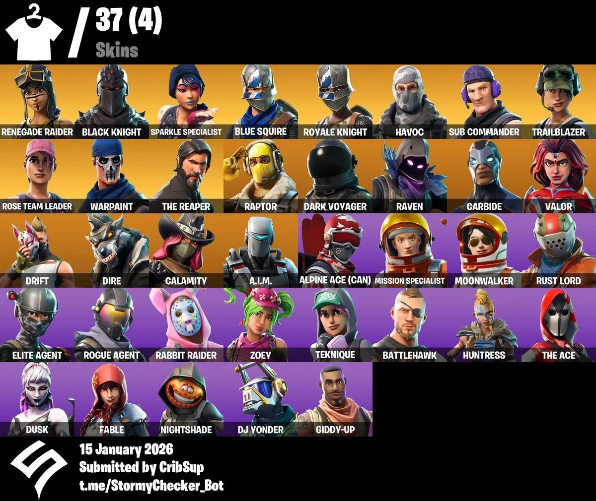 [PC/XBL/PSN] | 37 Skins | OG STW | OG Renegade Raider | Black Knight 🔄 Last Match: Not Available