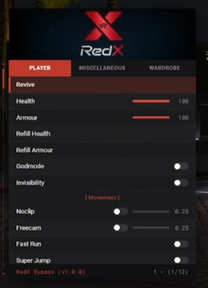 RedX Macho Premium Menu