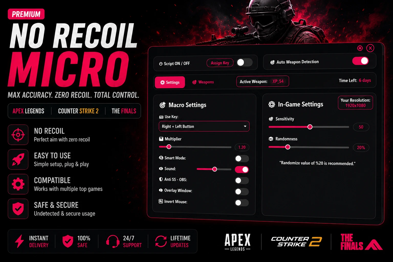PREMIUM NO RECOIL MICRO