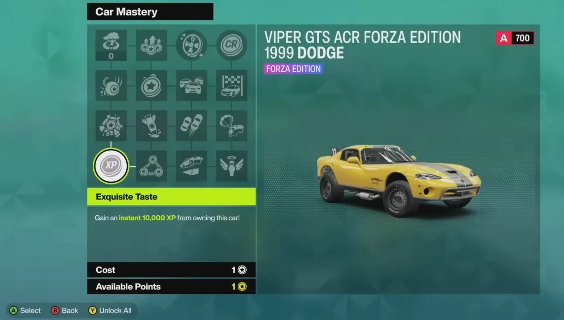 FH6 Skill Points Package