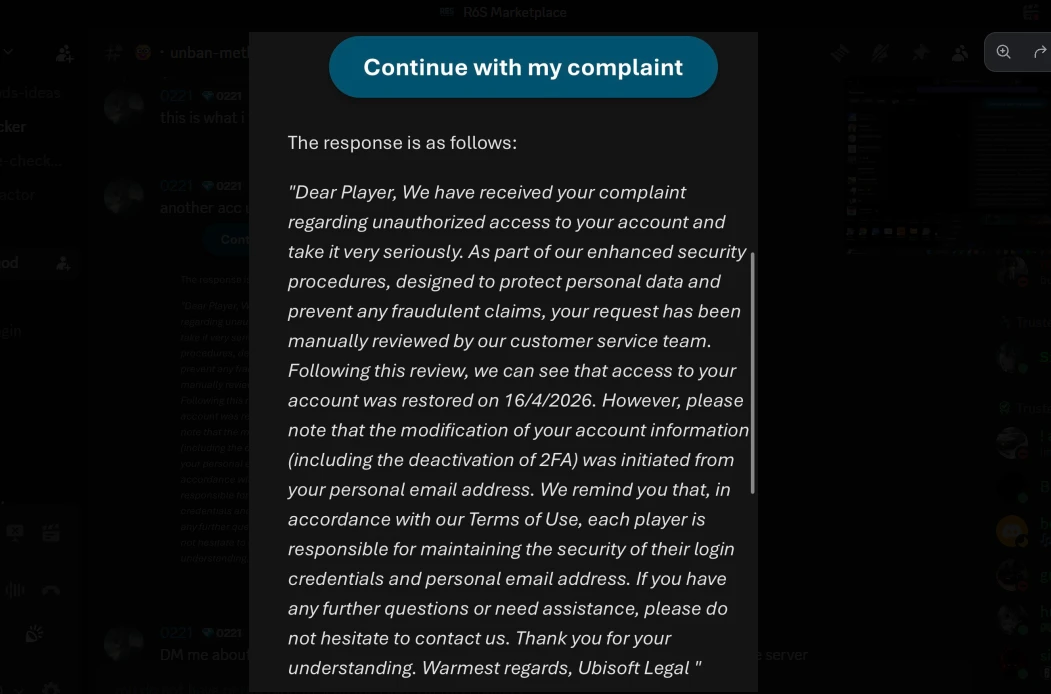R6 UNBAN METHOD