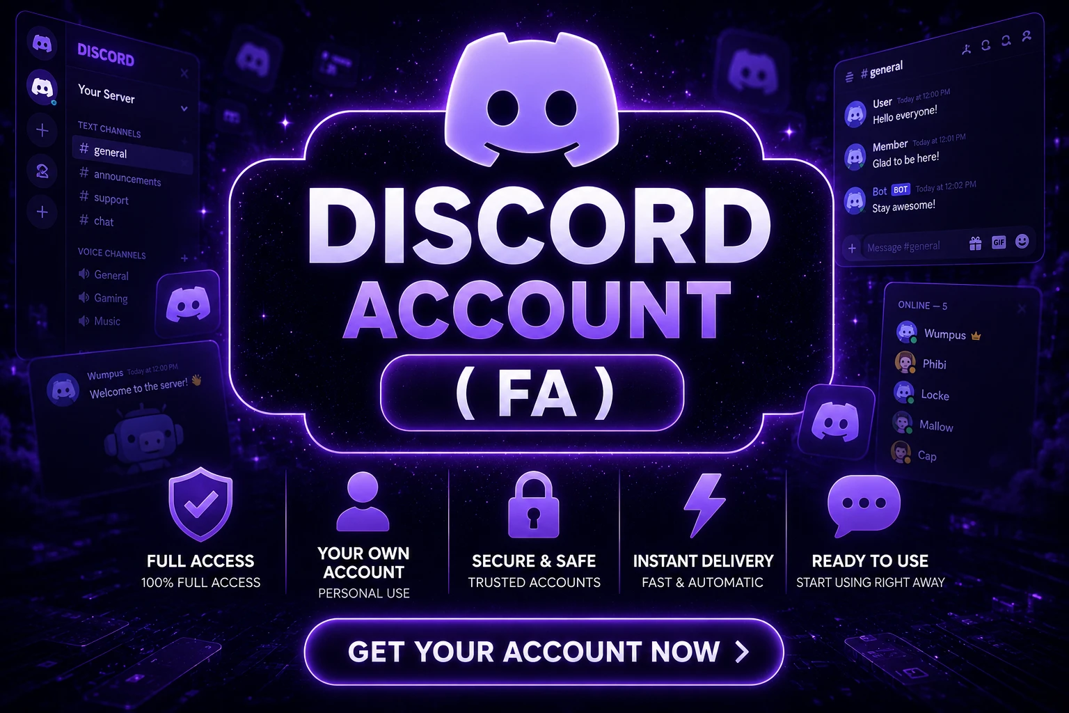 Discord Account ( 4 Months Aged ) ( FA )